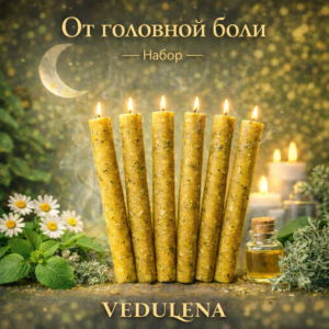 Свечи "От головной боли" - набор из 6 натуральных свечей