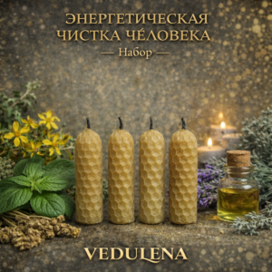 Свечи "Энергетическая чистка человека" - набор из 4 свечей