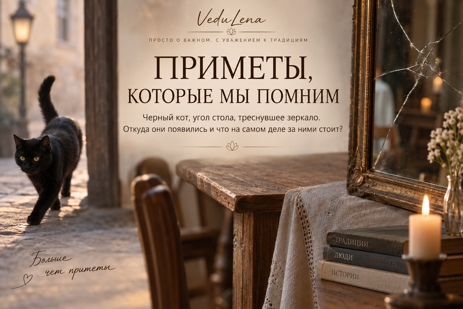 Черный кот, угол стола и треснувшее зеркало: что скрывают знакомые приметы