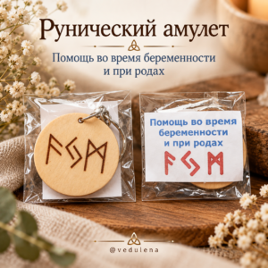 Рунический амулет «Повивальные руны» — поддержка во время беременности и родов